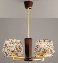 Pride Люстра NB LIGHT 17905 Paulo Coelho Trapezio-Zen G Lombardia — дерево венге, золото, тканина, E14, 4×40Вт