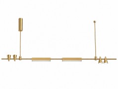 Pride Світильник підвісний лінійний магнітний Modular MD L 2000 з 6 плафонами brass(4A52I10)